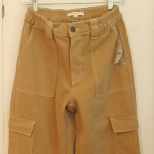PACSUN brand new womens cargo jeans tan denim pants